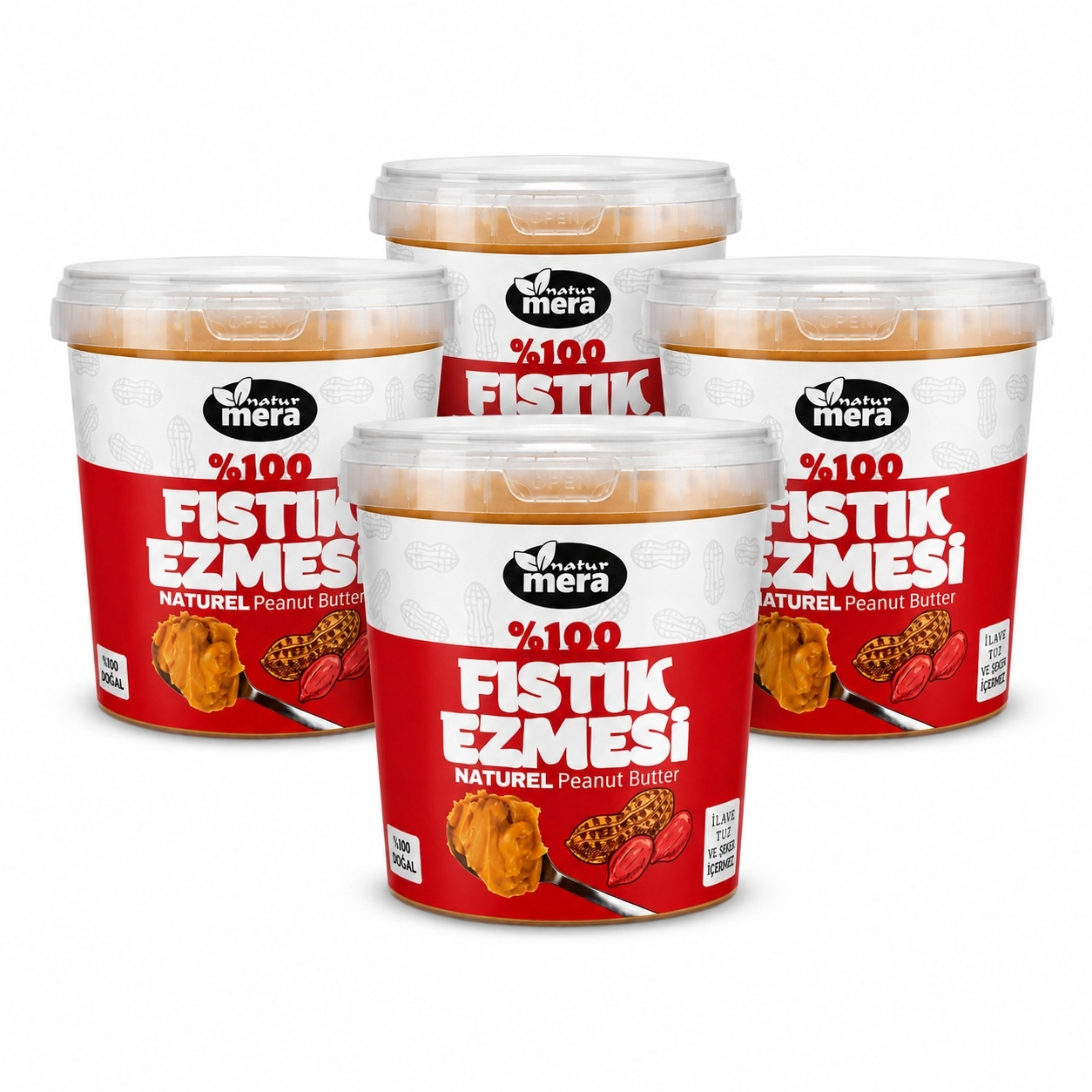 4 Adet Kavrulmuş Fıstık Ezmesi 1000g
