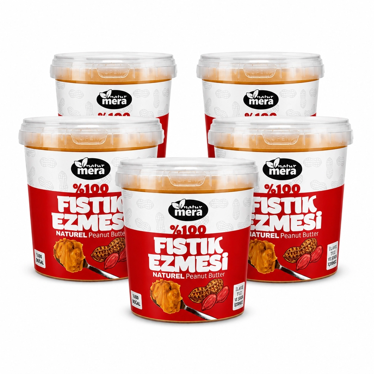 5 Adet Kavrulmuş Fıstık Ezmesi 1000g