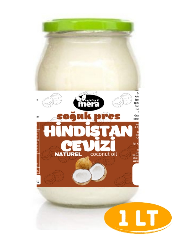 naturmera Soğuk Pres Hindistan Cevizi Yağı 1000 ml