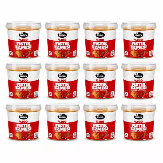 12 Adet Kavrulmuş Fıstık Ezmesi 1000g