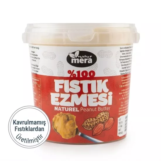 naturmera Şeker İlavesiz Kavrulmamış Fıstık Ezmesi 1000g
