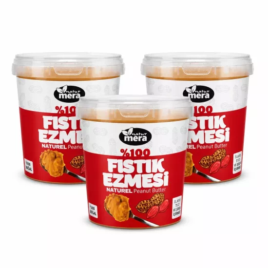 3 Adet Kavrulmuş Fıstık Ezmesi 1000g