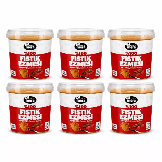 6 Adet Kavrulmuş Fıstık Ezmesi 1000g