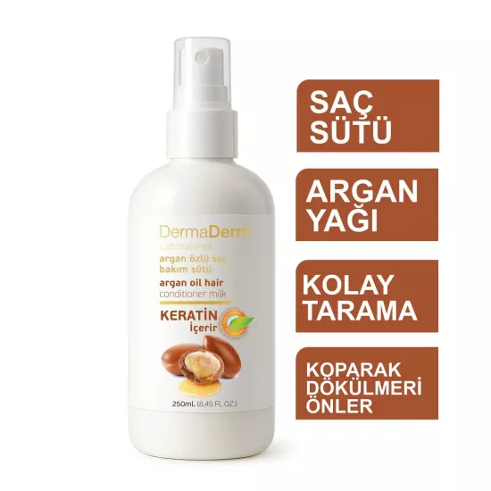 DermaDerm Argan Yağı Saç Bakım Sütü 250Ml